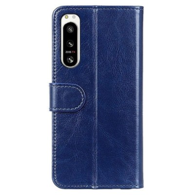 Sony Xperia 5 IV atvēramais ādas zils maciņš (maks) | Vacins.lv