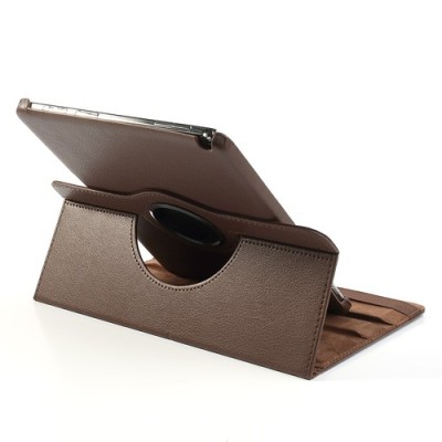 Samsung Galaxy Note 10.1 2014 P600 (P605) atvēramais brūns ādas futrālis, grozās 360° grādu apjomā / Vacins.lv
