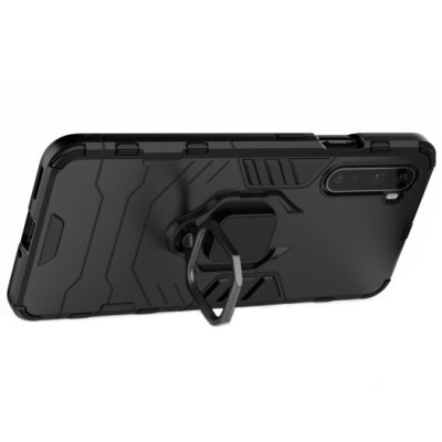 OnePlus Nord „Kickstand“ pastiprinātas aizsardzības melns apvalks | Vacins.lv