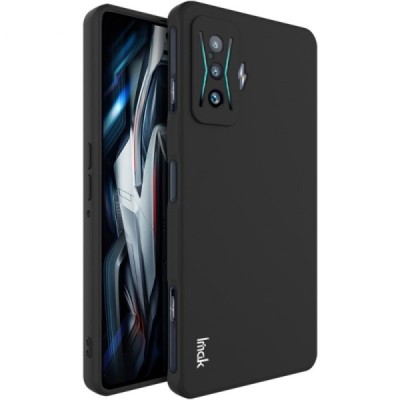 Xiaomi Poco F4 GT „Imak“ cieta silikona (TPU) melns apvalks | vacins.lv