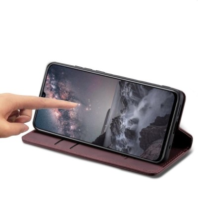 Xiaomi Mi 9 (Mi 9 Explorer) CaseMe Retro solīds atvēramais ādas bordo maciņš - maks | Vacins.lv