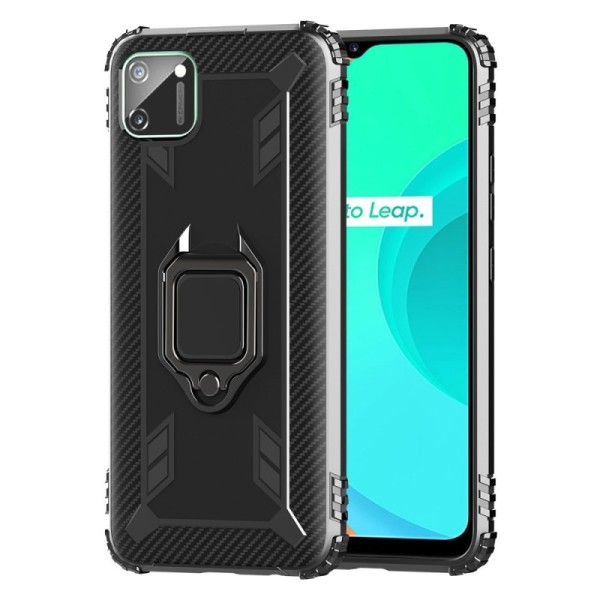 „Kickstand“ pastiprinātas aizsardzības apvalks - melns (Realme C11)
