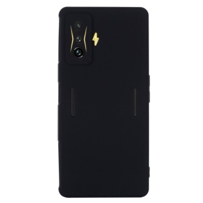 Xiaomi Poco F4 GT „Shell“ cieta silikona (TPU) melns apvalks | vacins.lv