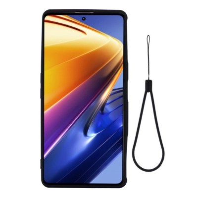 Xiaomi Poco F4 GT „Shell“ cieta silikona (TPU) melns apvalks | vacins.lv