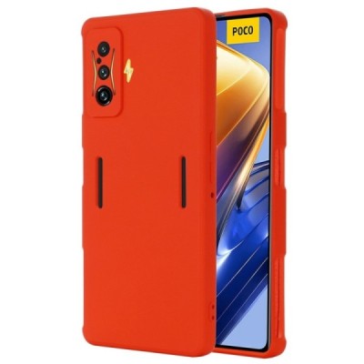 Xiaomi Poco F4 GT „Shell“ cieta silikona (TPU) sarkans apvalks | vacins.lv