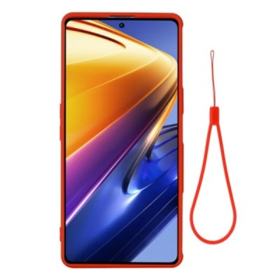 Xiaomi Poco F4 GT „Shell“ cieta silikona (TPU) sarkans apvalks | vacins.lv