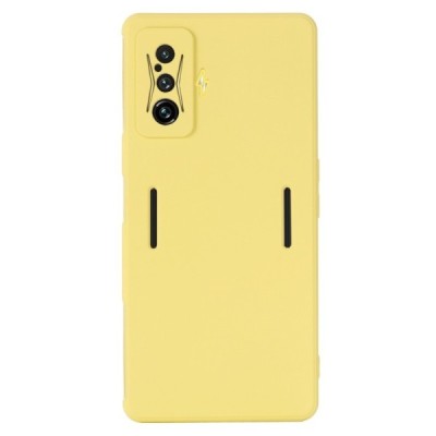 Xiaomi Poco F4 GT „Shell“ cieta silikona (TPU) dzeltens apvalks | vacins.lv