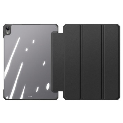 Apple iPad 10.9" (2022, 10-tās paaudzes) (A2757, A2777) „Dux Ducis“ Copa atvēramais melns maciņš - maks | Vacins.lv