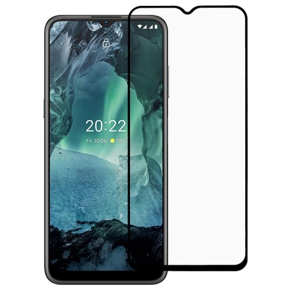 „Calans“ Tempered Glass ekrāna aizsargstikls 0.26 mm - melns (Nokia G11 / G21)