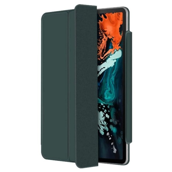 Leather Smart Cover atvēramais maciņš - zaļš (iPad Pro 11" 2022 / 2021 / 2020 / 2018 / Air 4 2020 / Air 5 2022)