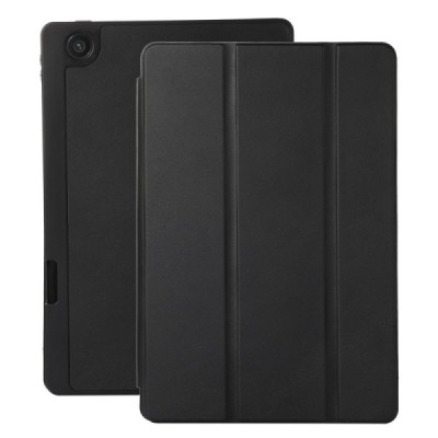 Lenovo Tab M10 Plus 10.6" Gen 3 atvēramais melns maciņš - maks ar vietu, kur ielikt stylus | Vacins.lv