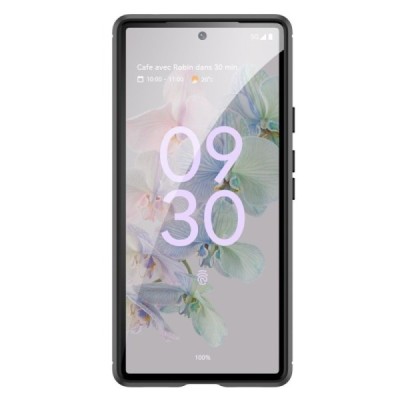 Google Pixel 6A „Carbon“ cieta silikona (TPU) melns vāciņš | Vacins.lv