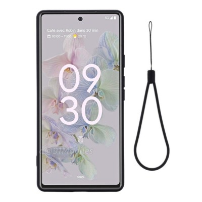 Google Pixel 6A Shell cieta silikona (TPU) apvalks - melns | vacins.lv