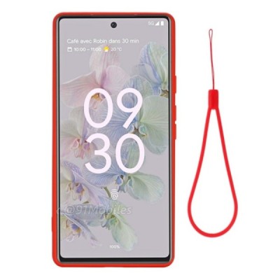 Google Pixel 6A Shell cieta silikona (TPU) apvalks - sarkans | vacins.lv