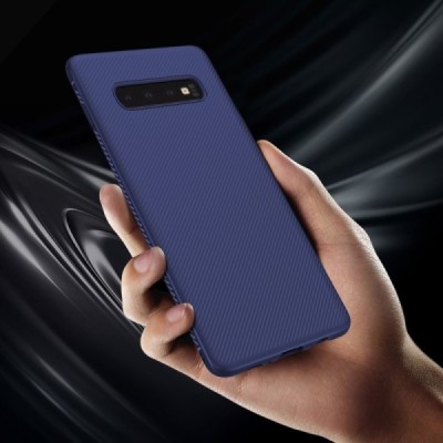 Samsung Galaxy S10+ (G975) cieta silikona (TPU) zils apvalks | vacins.lv