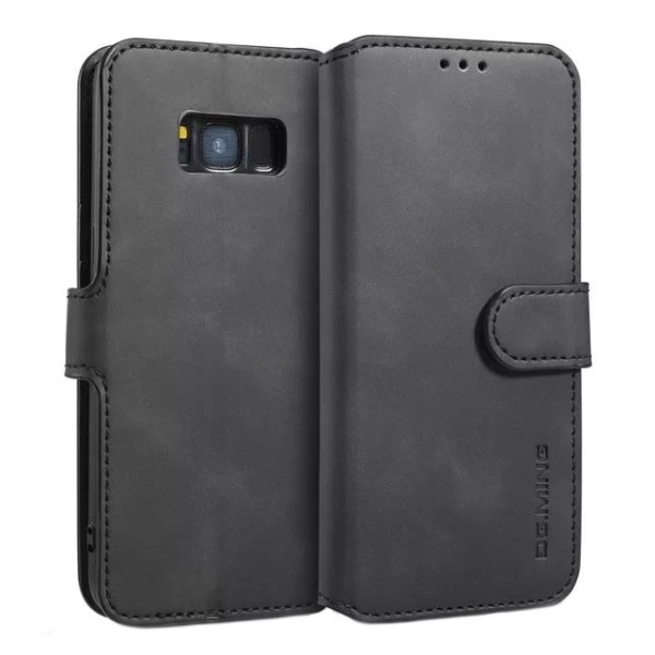 „DG.MING“ Retro atvēramais maciņš - melns (Galaxy S8)