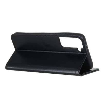 Samsung Galaxy S21 (G991B) atvēramais ādas melns maciņš (maks) | Vacins.lv