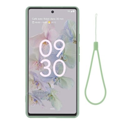 Google Pixel 6A Shell cieta silikona (TPU) apvalks - zaļš | Vacins.lv