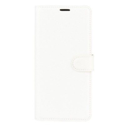 Xiaomi Mi Note 10 Lite atvēramais balts ādas Litchi maciņš (maks) | Vacins.lv