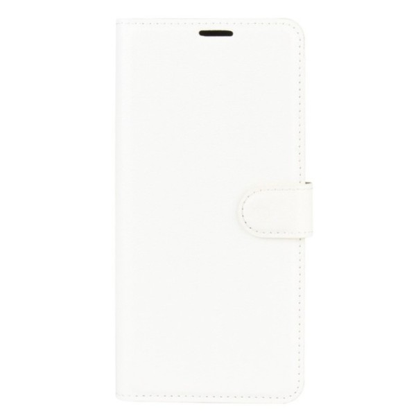 „Litchi“ atverčiamas dėklas - baltas (Mi Note 10 Lite)