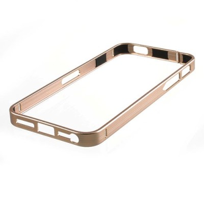 Stilingas šampaninis Apple iPhone SE (5, 5s) rėmelis - kraštų apvadas (bamperis) / Priedai.lt