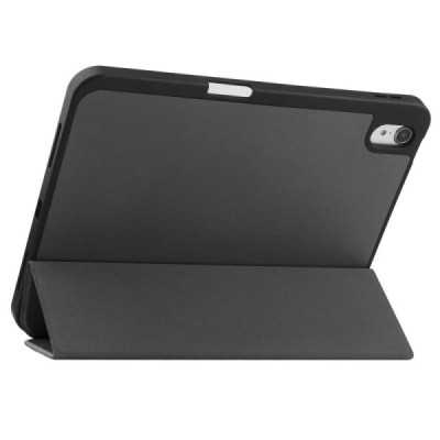 Apple iPad 10.9" 2022 (A2757, A2777) atvēramais melns maciņš - maks ar vietu, kur ielikt stylus | Vacins.lv