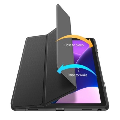 Lenovo Tab M10 Plus 10.6" Gen 3 „Dux Ducis“ Copa atvēramais melns maciņš - maks | Vacins.lv