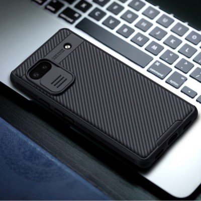 Google Pixel 6A „Nillkin“ CamShield melns apvalks | vacins.lv