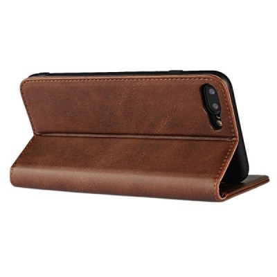 Apple iPhone 7 Plus (8 Plus) „Split“ sērijas tumši brūns atvērams maciņš, maks | Vacins.lv