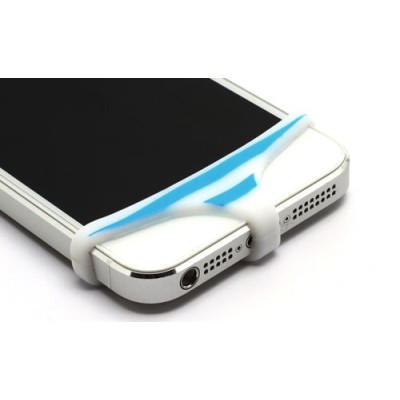 Baltā krāsā ar zilu jostam mīksta silikona elefona apakšbikses / Vacins.lv