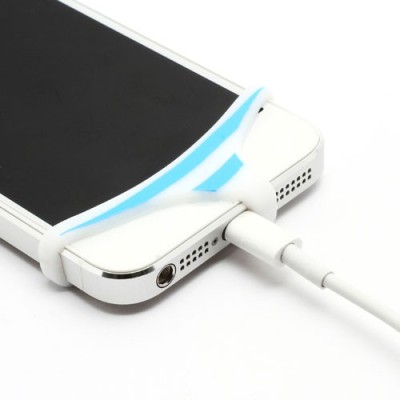 Baltā krāsā ar zilu jostam mīksta silikona elefona apakšbikses / Vacins.lv