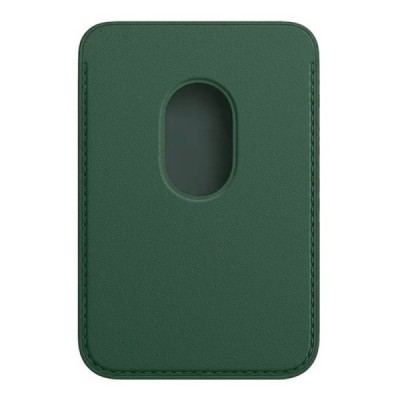Magnētisks zaļš ādas kartiņas futrālis - kabata | Vacins.lv