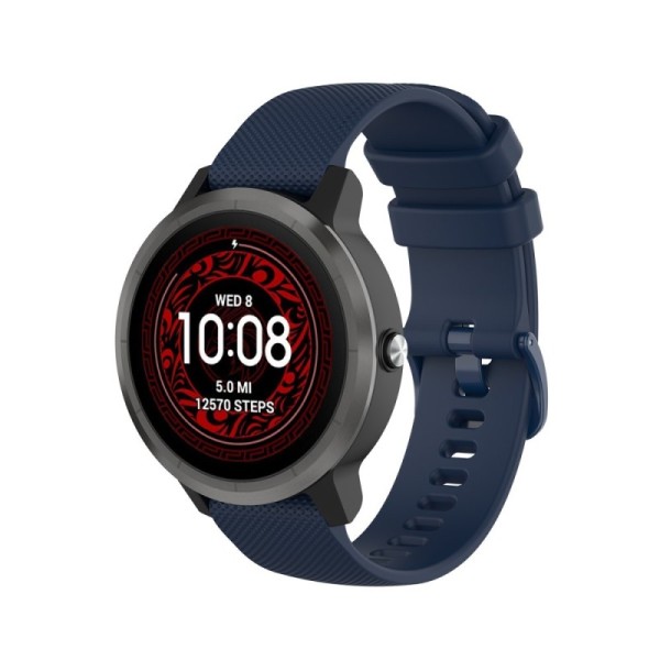 Išmaniojo laikrodžio kieto silikono (TPU) apyrankė - mėlyna (Samsung Galaxy Watch 5 / 5 Pro / 4 / Garmin Vivoactive 3 / Venu)