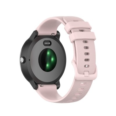 Viedā pulksteņa (Samsung Galaxy Watch 5 / 4, Garmin) cietā silikona (TPU) siksniņa - gaiši rozs | Vacins.lv