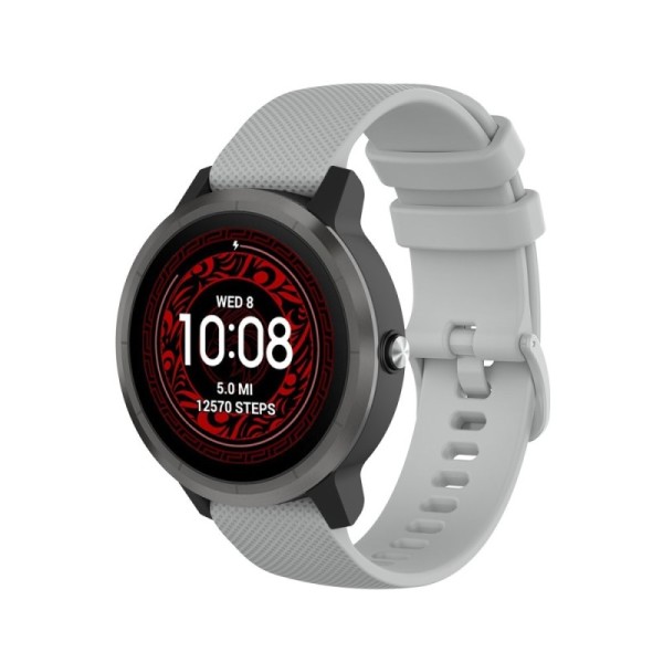 Išmaniojo laikrodžio kieto silikono (TPU) apyrankė - pilka (Samsung Galaxy Watch 5 / 5 Pro / 4 / Garmin Vivoactive 3 / Venu)