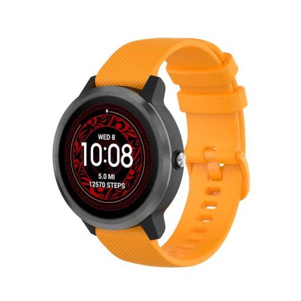 Viedā pulksteņa cietā silikona (TPU) siksniņa - oranžs (Samsung Galaxy Watch 5 / 5 Pro / 4 / Garmin Vivoactive 3 / Venu)