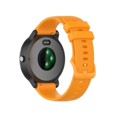 Viedā pulksteņa (Samsung Galaxy Watch 5 / 4, Garmin) cietā silikona (TPU) siksniņa - oranžs | Vacins.lv