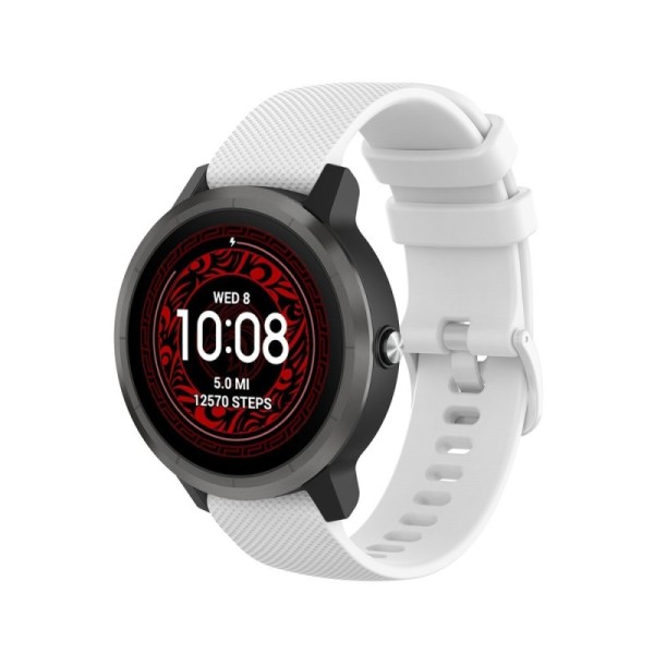 Viedā pulksteņa cietā silikona (TPU) siksniņa - balts (Samsung Galaxy Watch 5 / 5 Pro / 4 / Garmin Vivoactive 3 / Venu)