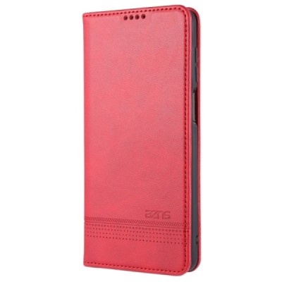 Xiaomi Redmi Note 9 Pro „AZNS“ Retro ādas atvēramais sarkans maciņš (maks) | Vacins.lv