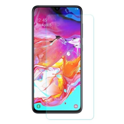 Samsung Galaxy A70 (A705F) „Enkay“ 9H Tempered Glass sustiprintos apsaugos skaidrus pilnai dengiantis apsauginis ekrano stiklas