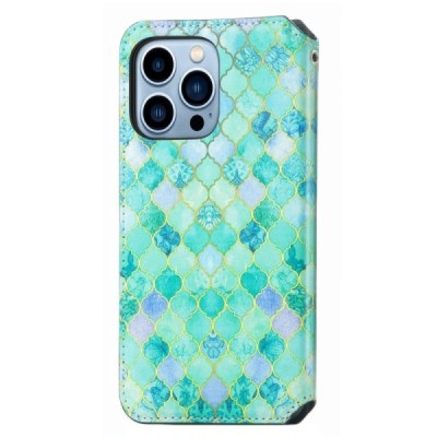 Apple iPhone 13 Pro „Caseneo“ Emerald atvēramais krāsains maciņš | Vacins.lv