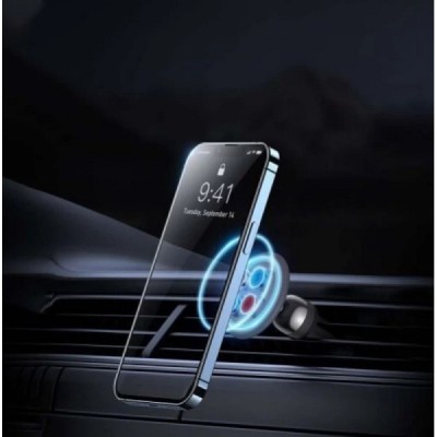 „Baseus“ C01 Magnetic (360°) juodas automobilinis telefono laikiklis (į vėdinimo groteles) | Priedai.lt