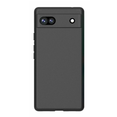 Google Pixel 6A cieta silikona (TPU) melns apvalks | vacins.lv