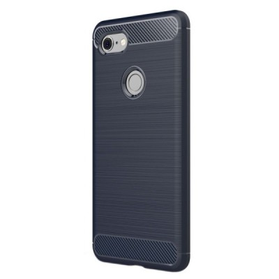 Google Pixel 3 XL „Carbon“ cieta silikona (TPU) tumši zils apvalks | vacins.lv