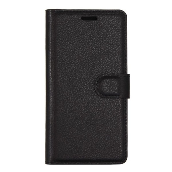 „Litchi“ atvēramais maciņš - melns (Nokia 6)