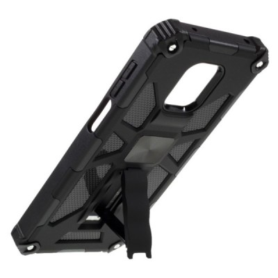 Xiaomi Redmi Note 9 Pro „Armor“ Magnetic Kickstand sustiprintos apsaugos juodas dėklas - nugarėlė | Priedai.lt