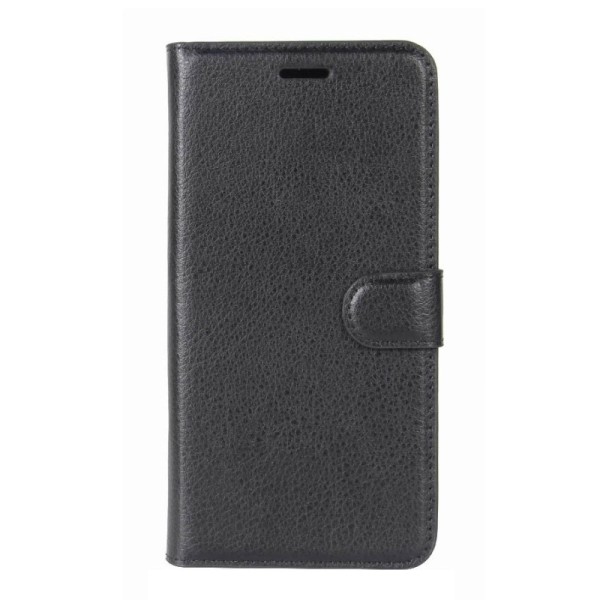 „Litchi“ atvēramais maciņš - melns (P9 Lite Mini)