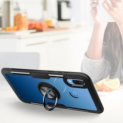 Huawei Honor Play „Fashion“ Kickstand kieto silikono TPU skaidrus dėklas - nugarėlė | Priedai.lt