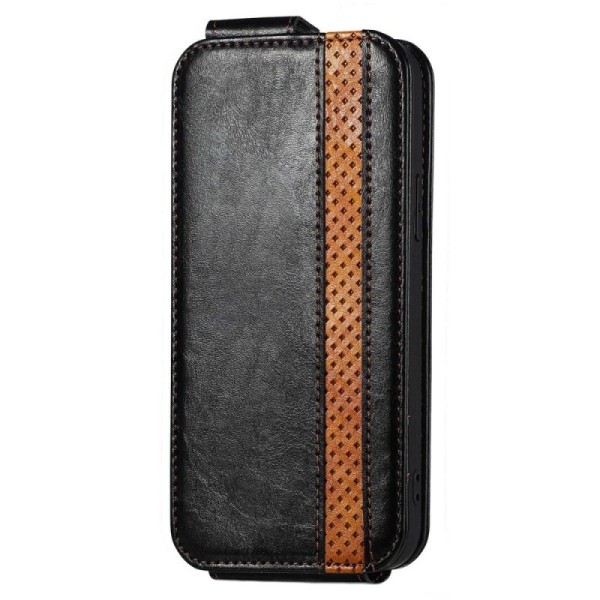 „Caseneo“ vertikāli atvēramais maciņš - melns (Galaxy S21 FE 5G)