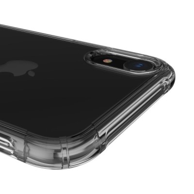 Apple iPhone Xr „Leeu“ sustiprintos apsaugos kieto silikono pilkas TPU skaidrus dėklas - nugarėlė | Priedai.lt